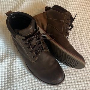 Clarks, Brown, Leather/Suede Winter Boots, Size US:12